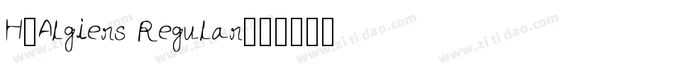 H_Algiers Regular字体转换